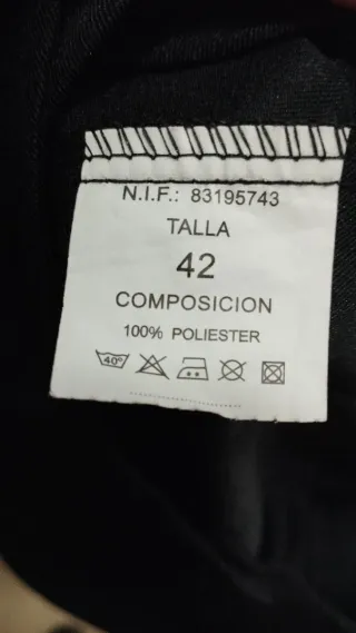 Pantalones vestir negros talla 42