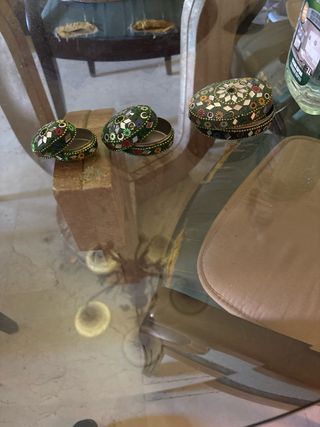 Set 3 Joyeros Artesanales Mosaico Espejo