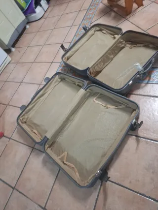 Conjunto 2 Maletas Vintage Gris