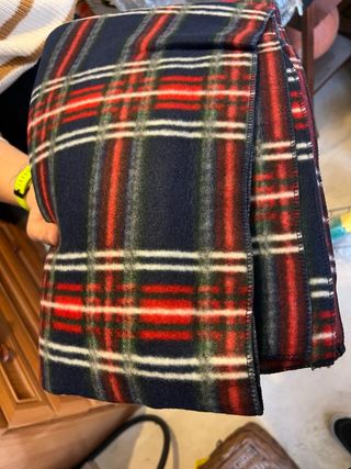 Manta polar cuadros escoceses