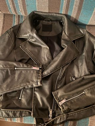 Chaqueta Biker Cuero Mujer C&A Talla L