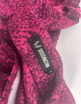 Falda midi fucsia animal print