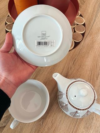 Teiera 3 pezzi porcellana