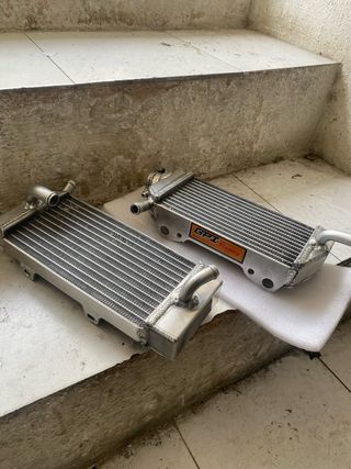 Doble radiador moto aluminio
