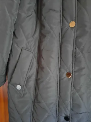 Parka larga mujer negra