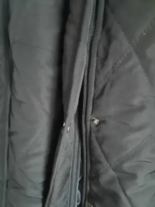 Parka larga mujer negra