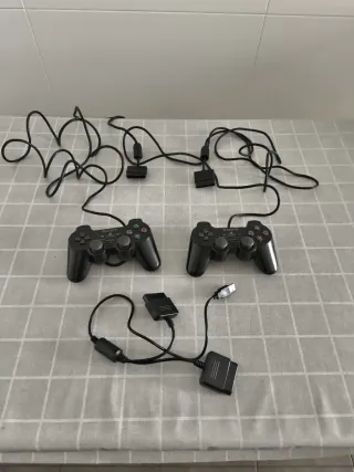 2 Mandos Dualshock 2 PS2 + Adaptador USB