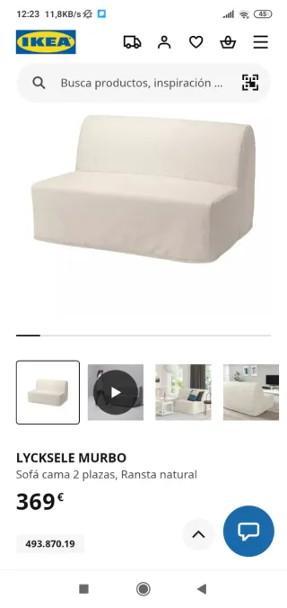 Sofá Cama IKEA LYCKSELE MURBO