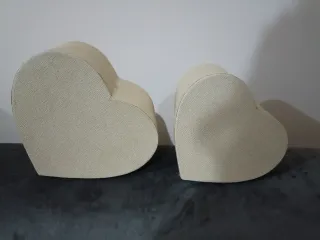 2 Scatole a Cuore Beige