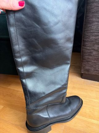 Botas altas piel Zara