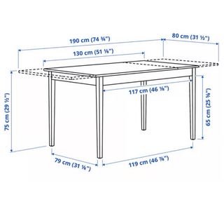 Mesa de comedor blanca de madera