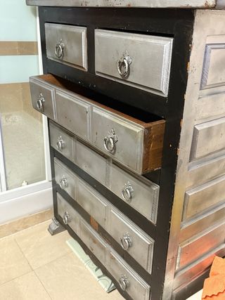 Cómoda Madera Maciza Estilo Vintage