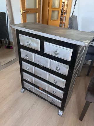 Cómoda Madera Maciza Estilo Vintage