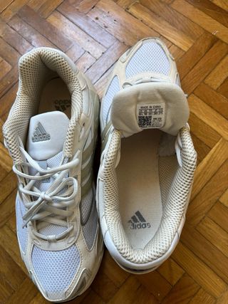 Zapatillas Adidas Hombre Blancas y Plateadas