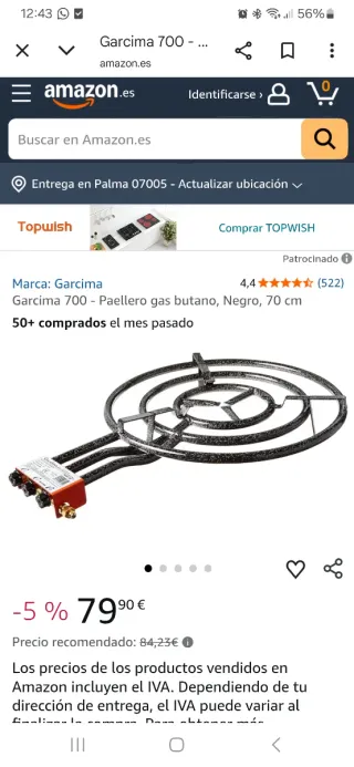 Quemador Garcima 3 aros Nuevo