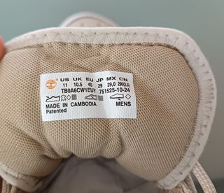 Timberland Scarponcini Tg. 45 USA 11 UK 10,5 Beige