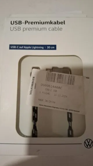 Cable USB-C a Lightning Volkswagen 30cm