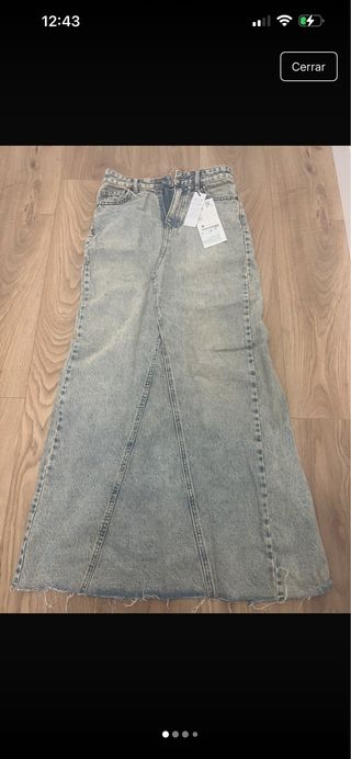 Maxifalda vaquera Stradivarius