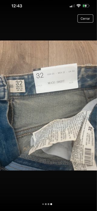 Maxifalda vaquera Stradivarius