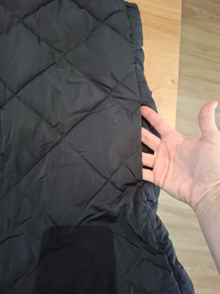 Chaleco largo acolchado mujer negro