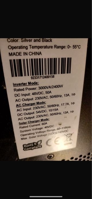 Inversor Aislada 48V 3000VA