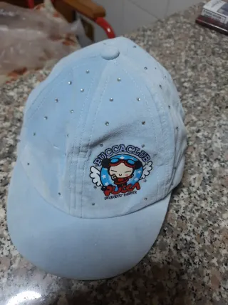 Cappellino Puccaclub Bimbi Azzurro in velluto