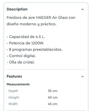 Freidora de aire Hæger