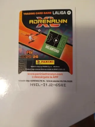 Cromo Vinicius Balón de Oro Panini