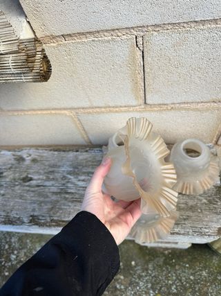 Tulipas de cristal para lámpara