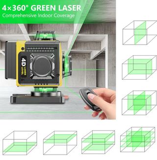 NUEVO Nivel Láser 4D 360° Verde 16 Líneas