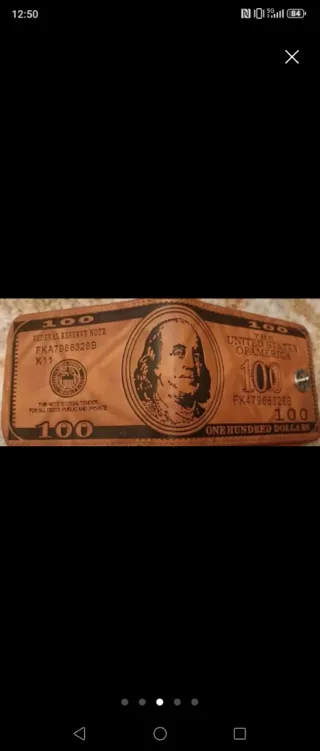 Portafoglio uomo stile banconota 100$