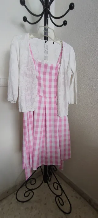 Disfraz Barbie Cuadros Rosa Talla XS