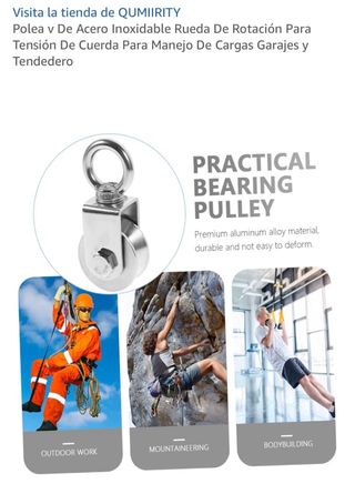 2 Poleas Acero Inoxidable M10