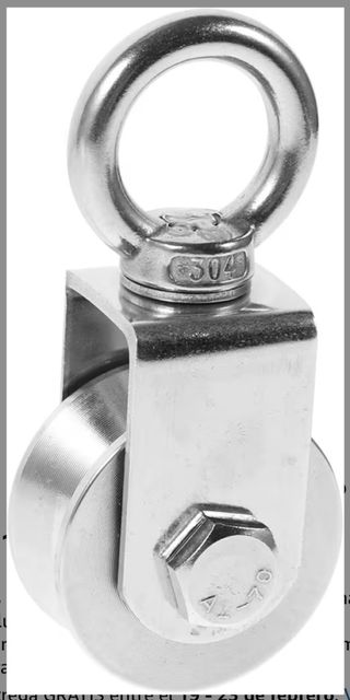 2 Poleas Acero Inoxidable M10