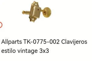 Allparts TK-0775-002 Clavijeros Vintage 3x3
