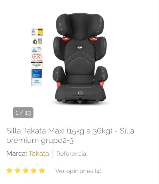 Silla coche Takata Maxi 15-36kg