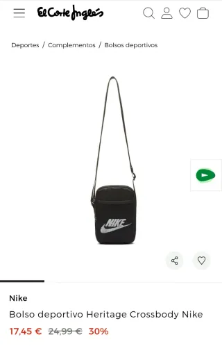 Riñonera/Bandolera Nike Negra