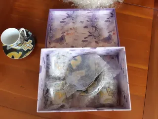 Juego de café porcelana multicolor para 4