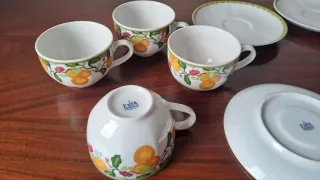 4 Chávenas+ 4 Pratos Vista Alegre Colecção ALGARVE