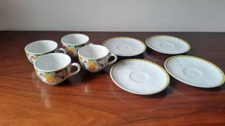 4 Chávenas+ 4 Pratos Vista Alegre Colecção ALGARVE