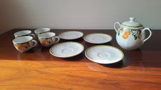 4 Chávenas+ 4 Pratos Vista Alegre Colecção ALGARVE