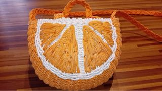 Bolso Zara Naranja y Blanco