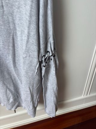 Jersey gris fino Bliss manga acordonada Talla M