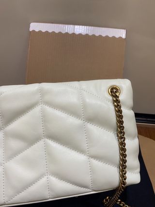Bolso YSL Cloud Blanco Piel Dorado