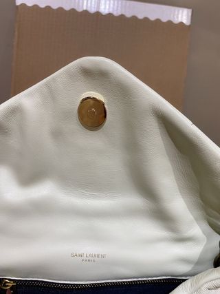 Bolso YSL Cloud Blanco Piel Dorado