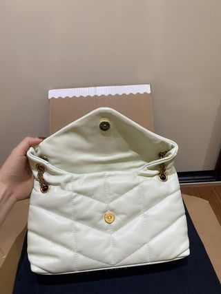 Bolso YSL Cloud Blanco Piel Dorado