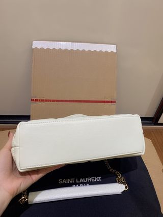 Bolso YSL Cloud Blanco Piel Dorado
