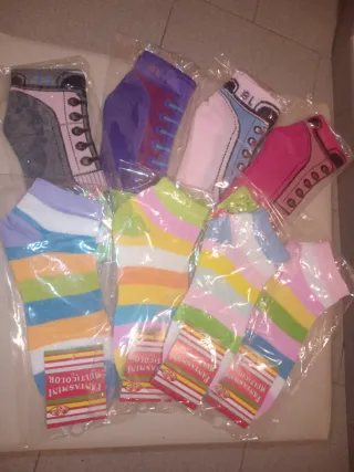 Lotto 8 calzini donna/ragazza fantasia