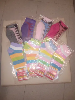 Lotto 8 calzini donna/ragazza fantasia