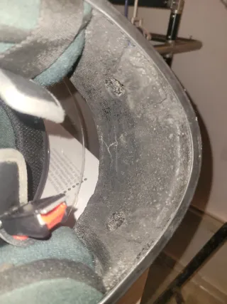 Casco de moto G-MAX azul y plateado